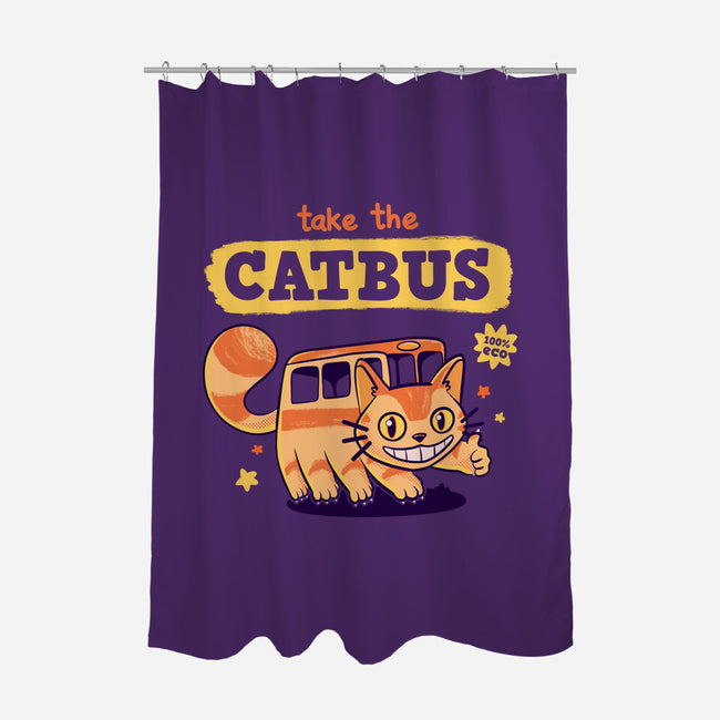 Take The Catbus-none polyester shower curtain-Mushita