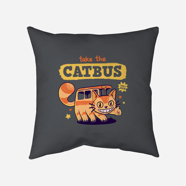 Take The Catbus-none removable cover w insert throw pillow-Mushita