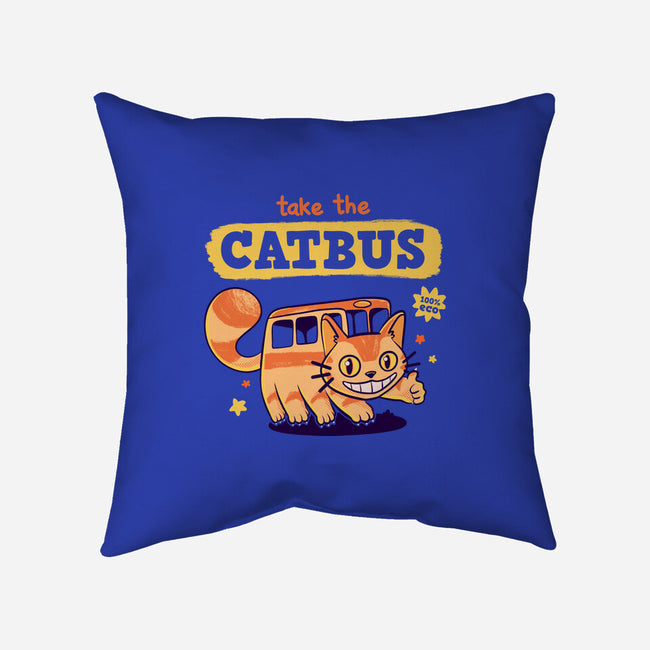 Take The Catbus-none removable cover w insert throw pillow-Mushita