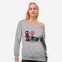 All Spiders Float-womens off shoulder sweatshirt-zascanauta