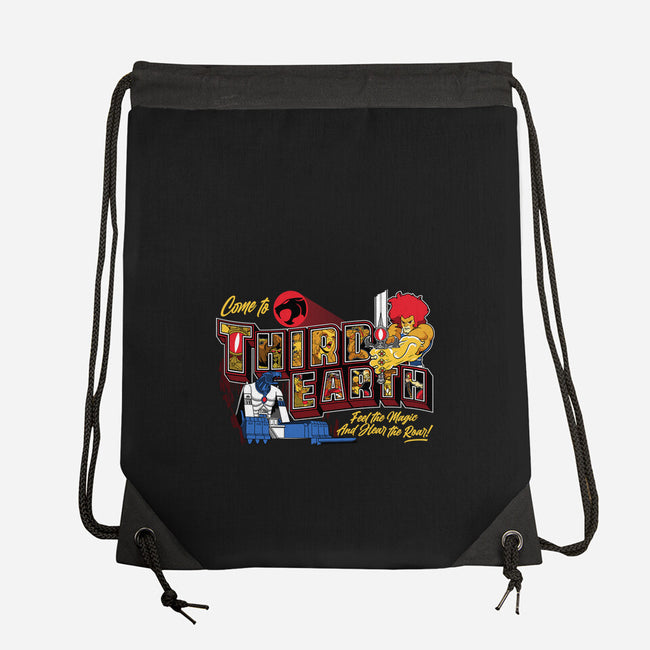 Hear The Roar At Third Earth-none drawstring bag-goodidearyan