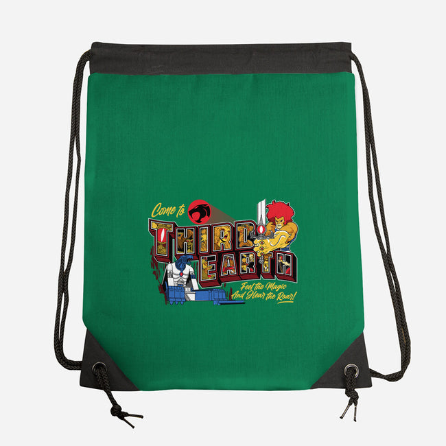 Hear The Roar At Third Earth-none drawstring bag-goodidearyan