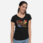 Hear The Roar At Third Earth-womens v-neck tee-goodidearyan
