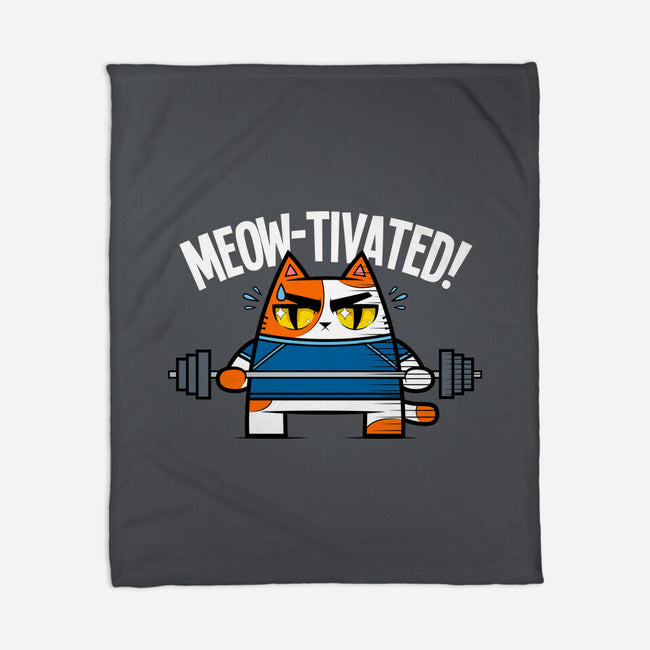 Meow-Tivated-none fleece blanket-krisren28