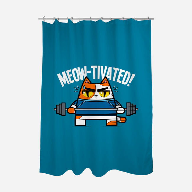 Meow-Tivated-none polyester shower curtain-krisren28