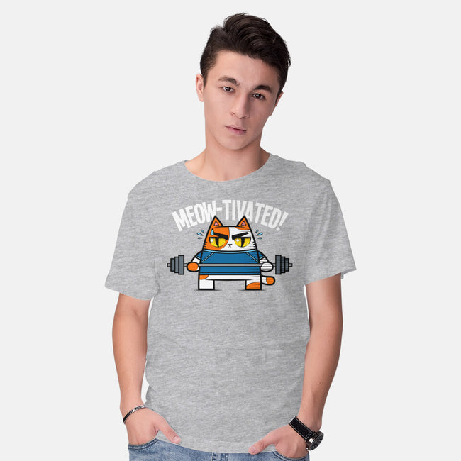 Meow-Tivated-mens basic tee-krisren28