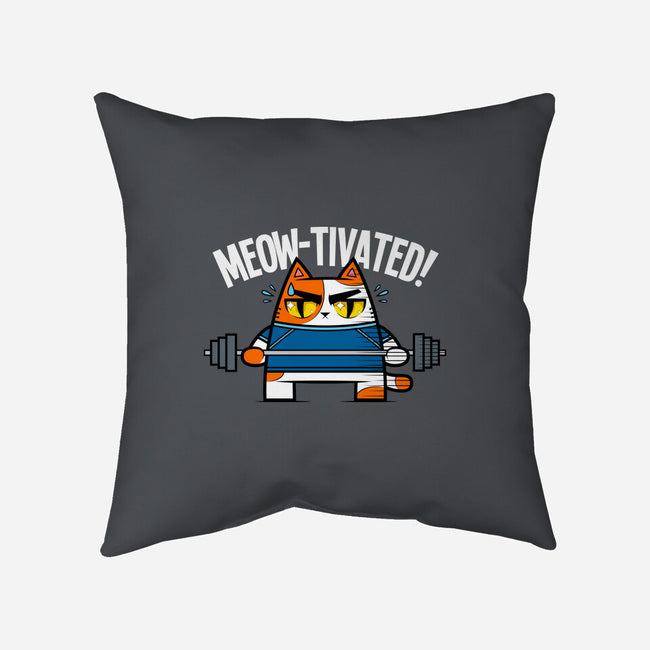 Meow-Tivated-none removable cover w insert throw pillow-krisren28