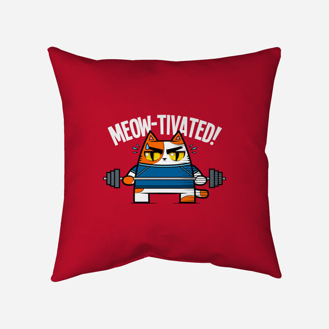 Meow-Tivated-none removable cover w insert throw pillow-krisren28