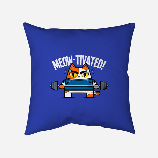 Meow-Tivated-none removable cover w insert throw pillow-krisren28