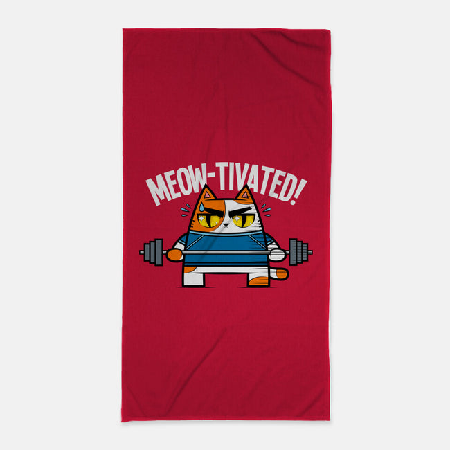 Meow-Tivated-none beach towel-krisren28