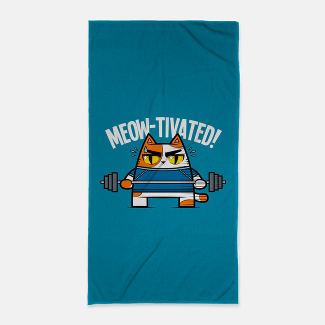 Meow-Tivated-none beach towel-krisren28