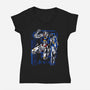 Broken Aerial-womens v-neck tee-spoilerinc