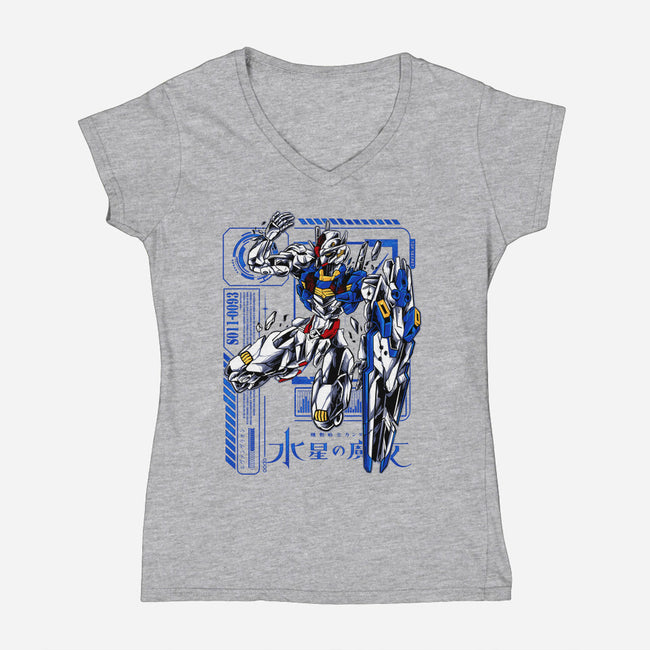Broken Aerial-womens v-neck tee-spoilerinc