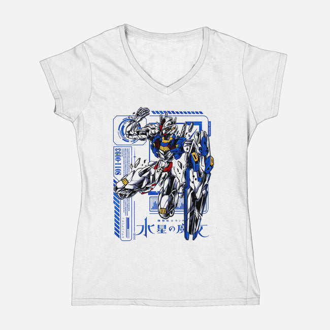 Broken Aerial-womens v-neck tee-spoilerinc