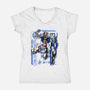 Broken Aerial-womens v-neck tee-spoilerinc