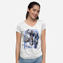 Broken Aerial-womens v-neck tee-spoilerinc