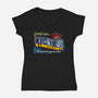 Greetings From Cyberplanet-womens v-neck tee-goodidearyan