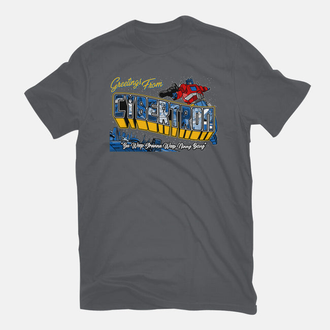Greetings From Cyberplanet-womens fitted tee-goodidearyan