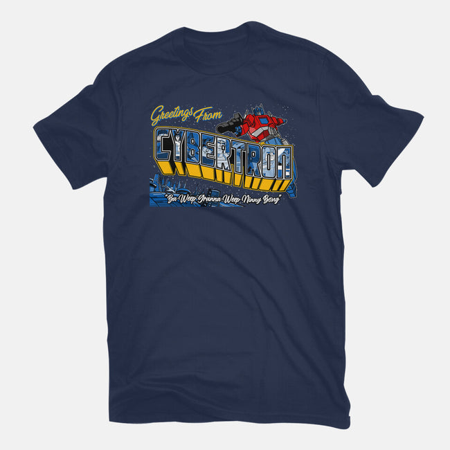 Greetings From Cyberplanet-womens fitted tee-goodidearyan
