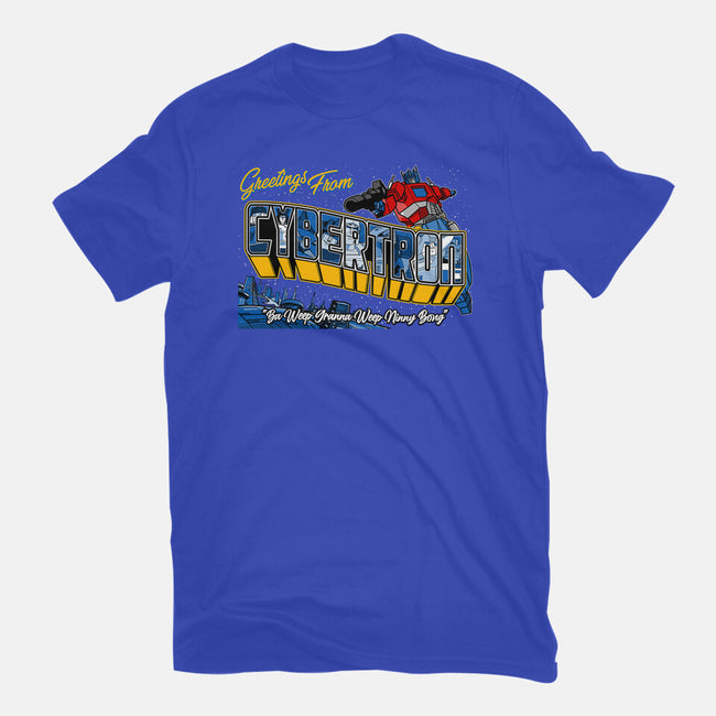 Greetings From Cyberplanet-womens basic tee-goodidearyan