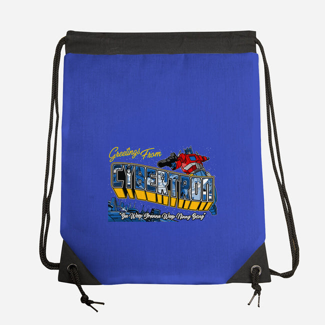 Greetings From Cyberplanet-none drawstring bag-goodidearyan