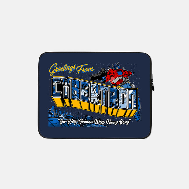 Greetings From Cyberplanet-none zippered laptop sleeve-goodidearyan