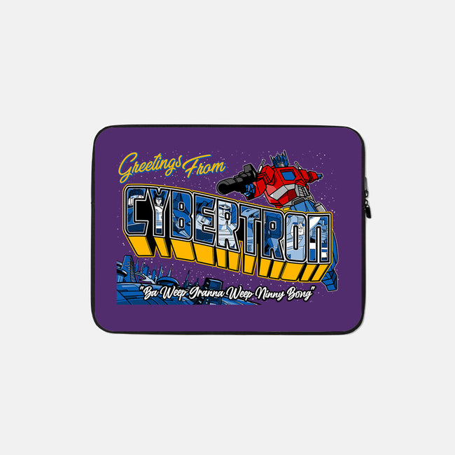 Greetings From Cyberplanet-none zippered laptop sleeve-goodidearyan