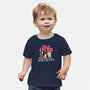 Spirited Ride-baby basic tee-momma_gorilla