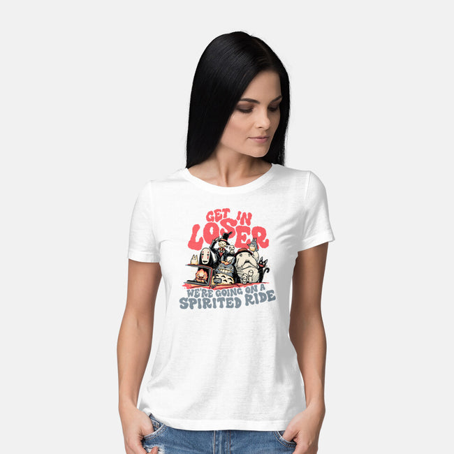 Spirited Ride-womens basic tee-momma_gorilla
