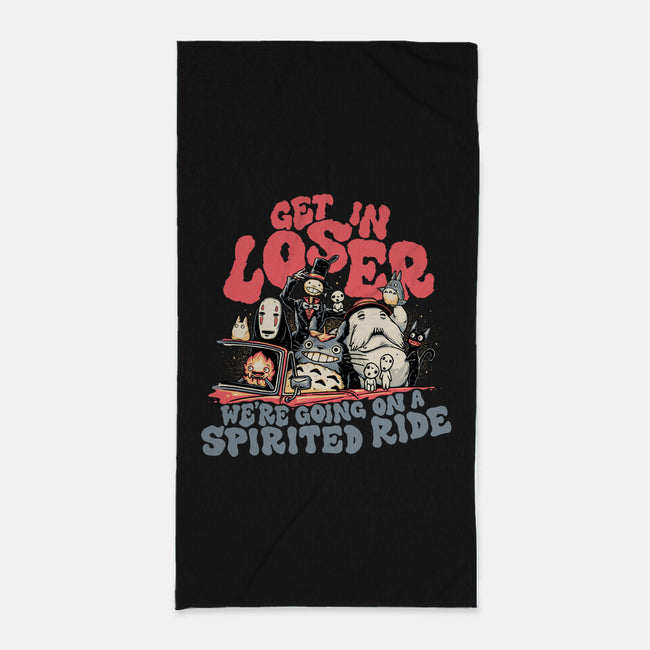 Spirited Ride-none beach towel-momma_gorilla