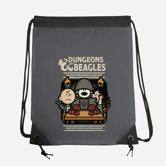 Dungeons and Beagles-none drawstring bag-jrberger