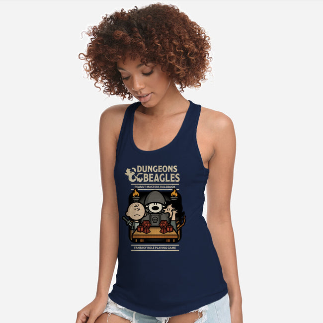 Dungeons and Beagles-womens racerback tank-jrberger