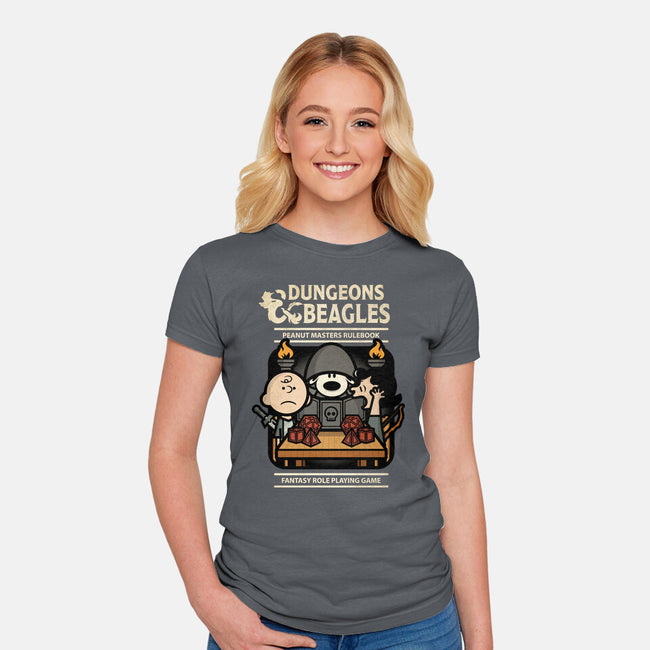 Dungeons and Beagles-womens fitted tee-jrberger