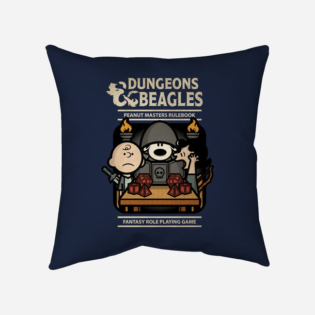 Dungeons and Beagles-none removable cover w insert throw pillow-jrberger