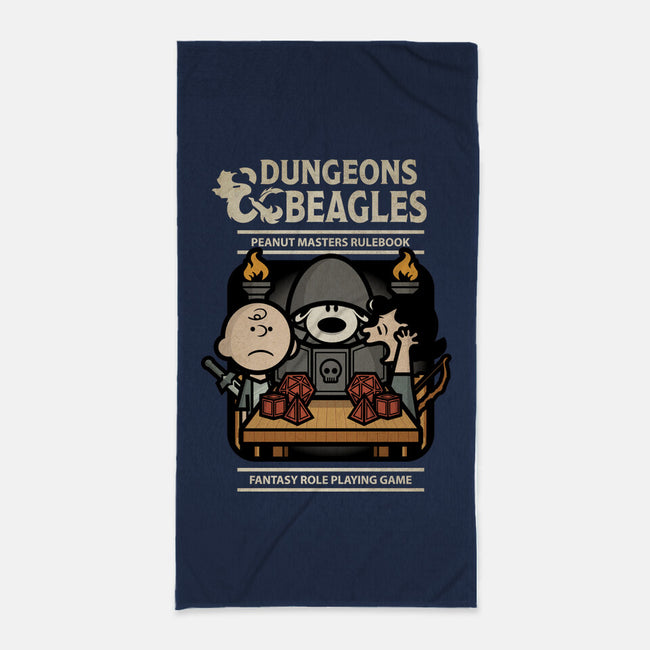 Dungeons and Beagles-none beach towel-jrberger