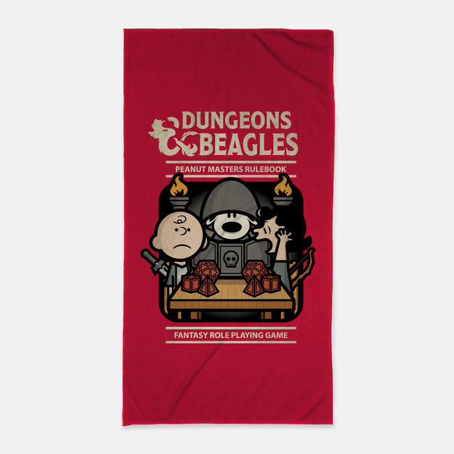 Dungeons and Beagles-none beach towel-jrberger