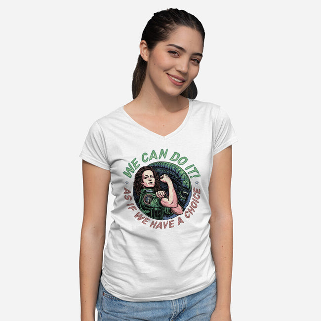 As If We Have A Choice-womens v-neck tee-momma_gorilla