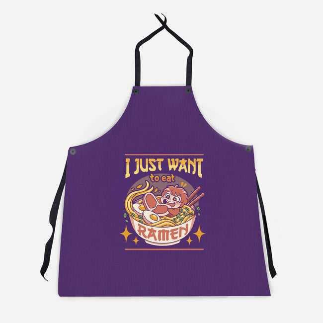 Just Want Ramen-unisex kitchen apron-Zaia Bloom