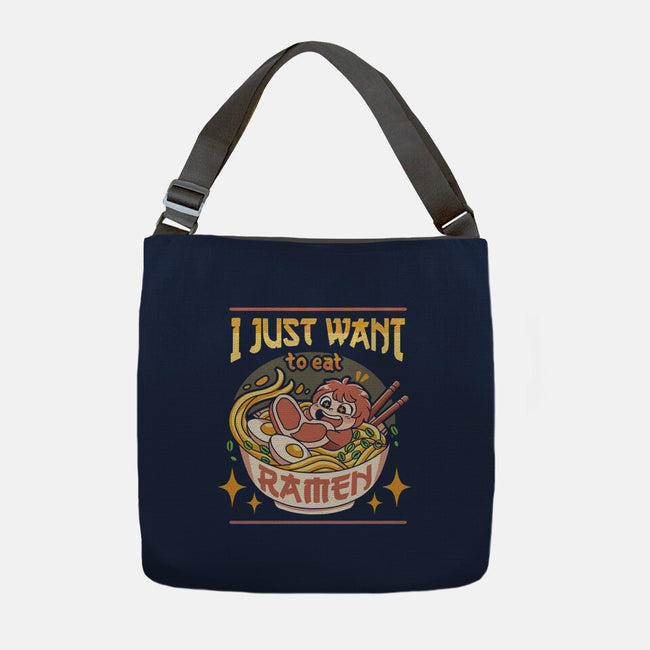 Just Want Ramen-none adjustable tote bag-Zaia Bloom