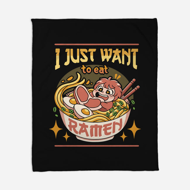 Just Want Ramen-none fleece blanket-Zaia Bloom