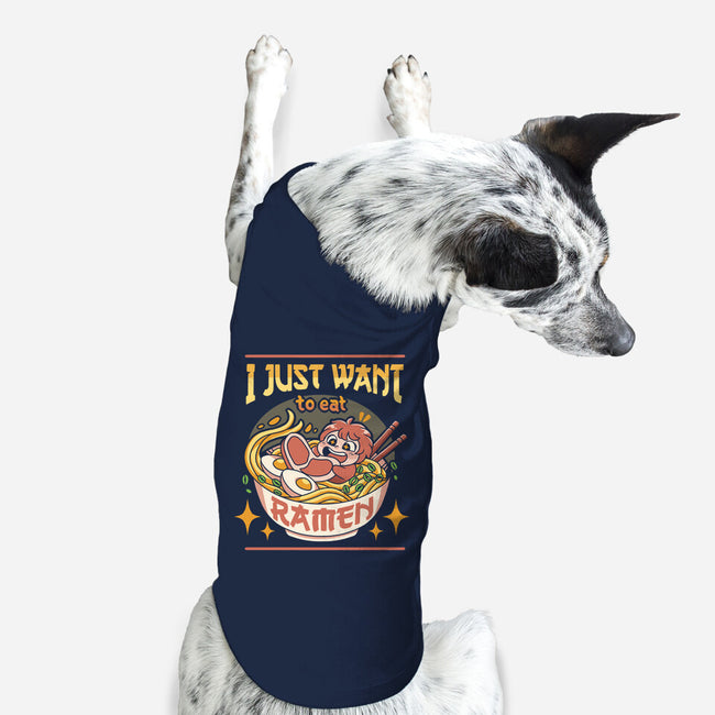 Just Want Ramen-dog basic pet tank-Zaia Bloom
