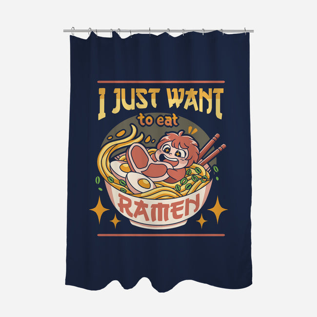 Just Want Ramen-none polyester shower curtain-Zaia Bloom