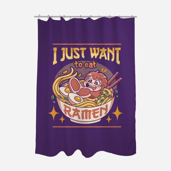 Just Want Ramen-none polyester shower curtain-Zaia Bloom