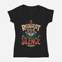 I Request Silence-womens v-neck tee-Snouleaf