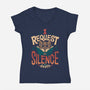 I Request Silence-womens v-neck tee-Snouleaf