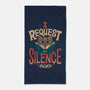 I Request Silence-none beach towel-Snouleaf
