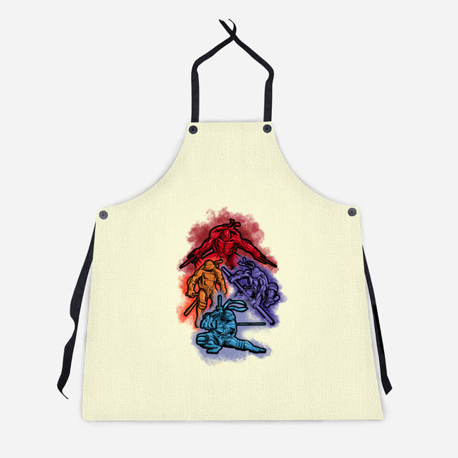Colorful Turtles-unisex kitchen apron-nickzzarto