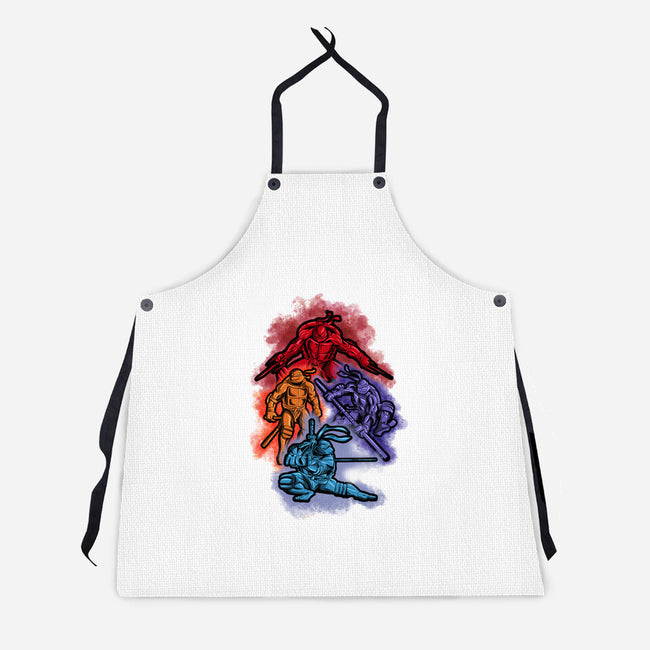 Colorful Turtles-unisex kitchen apron-nickzzarto