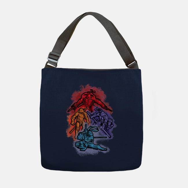 Colorful Turtles-none adjustable tote bag-nickzzarto