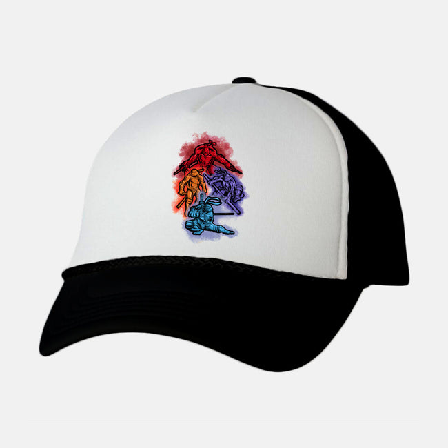 Colorful Turtles-unisex trucker hat-nickzzarto